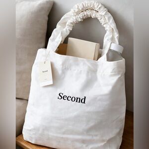 New Ruched Handle Canvas Tote